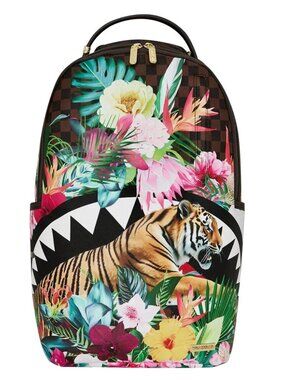 Sprayground SAVAGE BLOOM Backpack🔥New Black Bookbag Large School Travel Bag